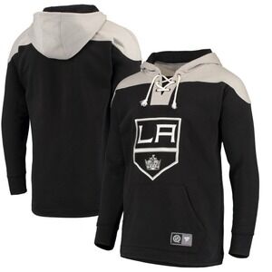 Los Angeles Kings Official LA Crest Hoodie Fleece Lace Up Size M Holiday Gift
